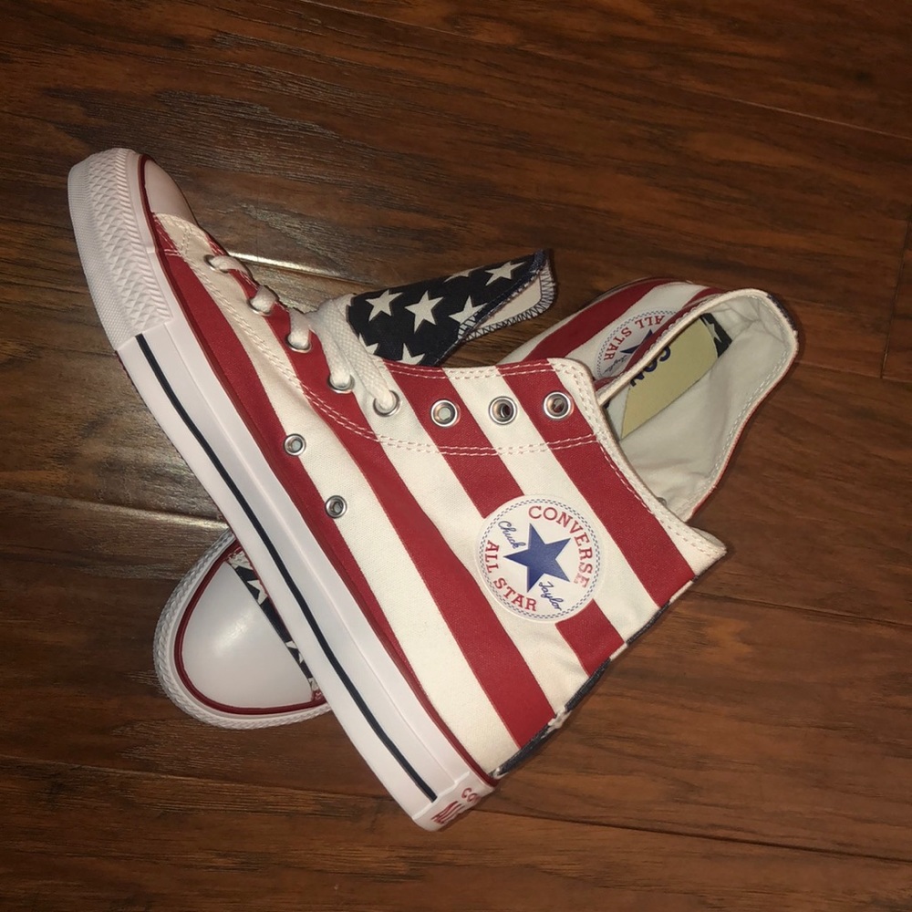 -RARE- Converse American Flag print shoes - Picture 3 of 6